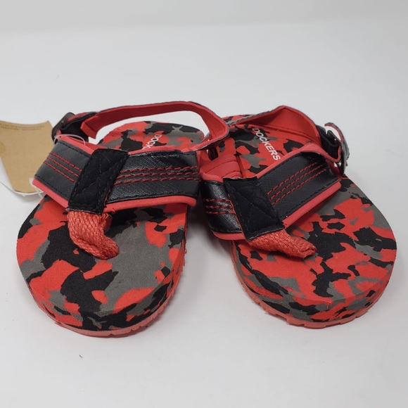 red infant sandals